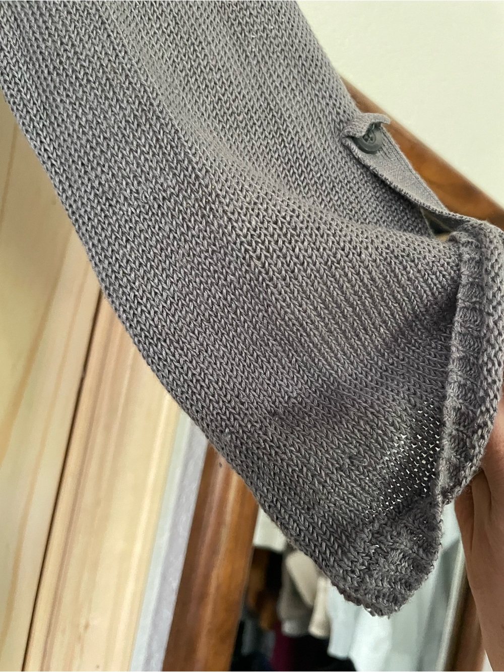 J. Jill Open-Knit Long Cardigan in Gray - Picture 8 of 10